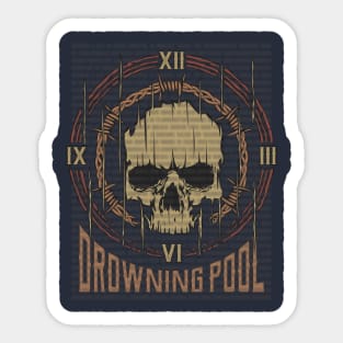 Drowning Pool Vintage Skull Sticker